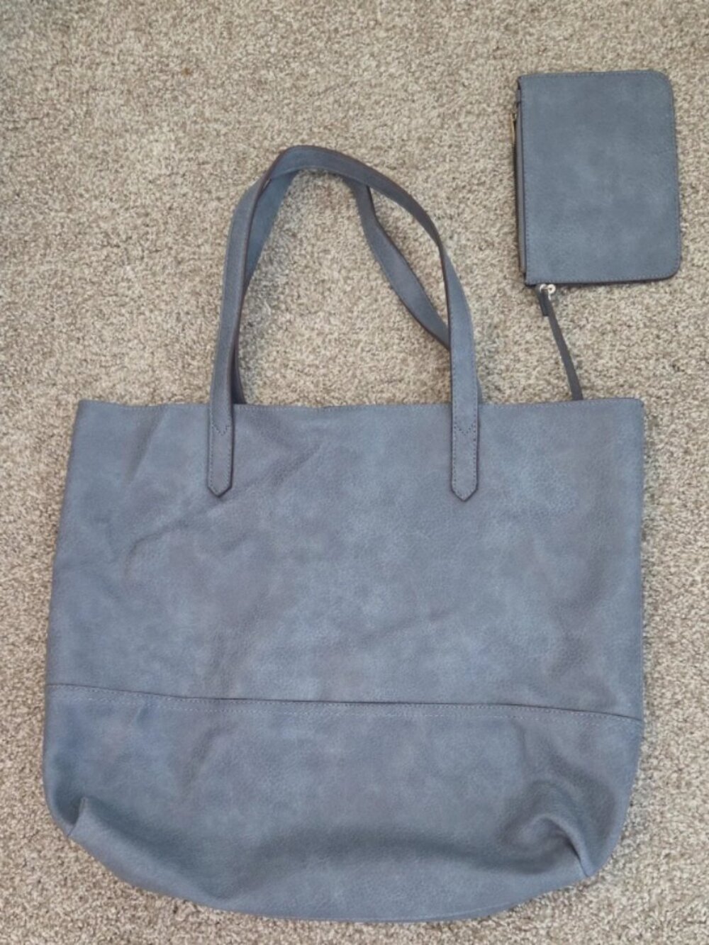 Street Level Parker Light Blue Tote w/ Mini Wallet Stitch Fix